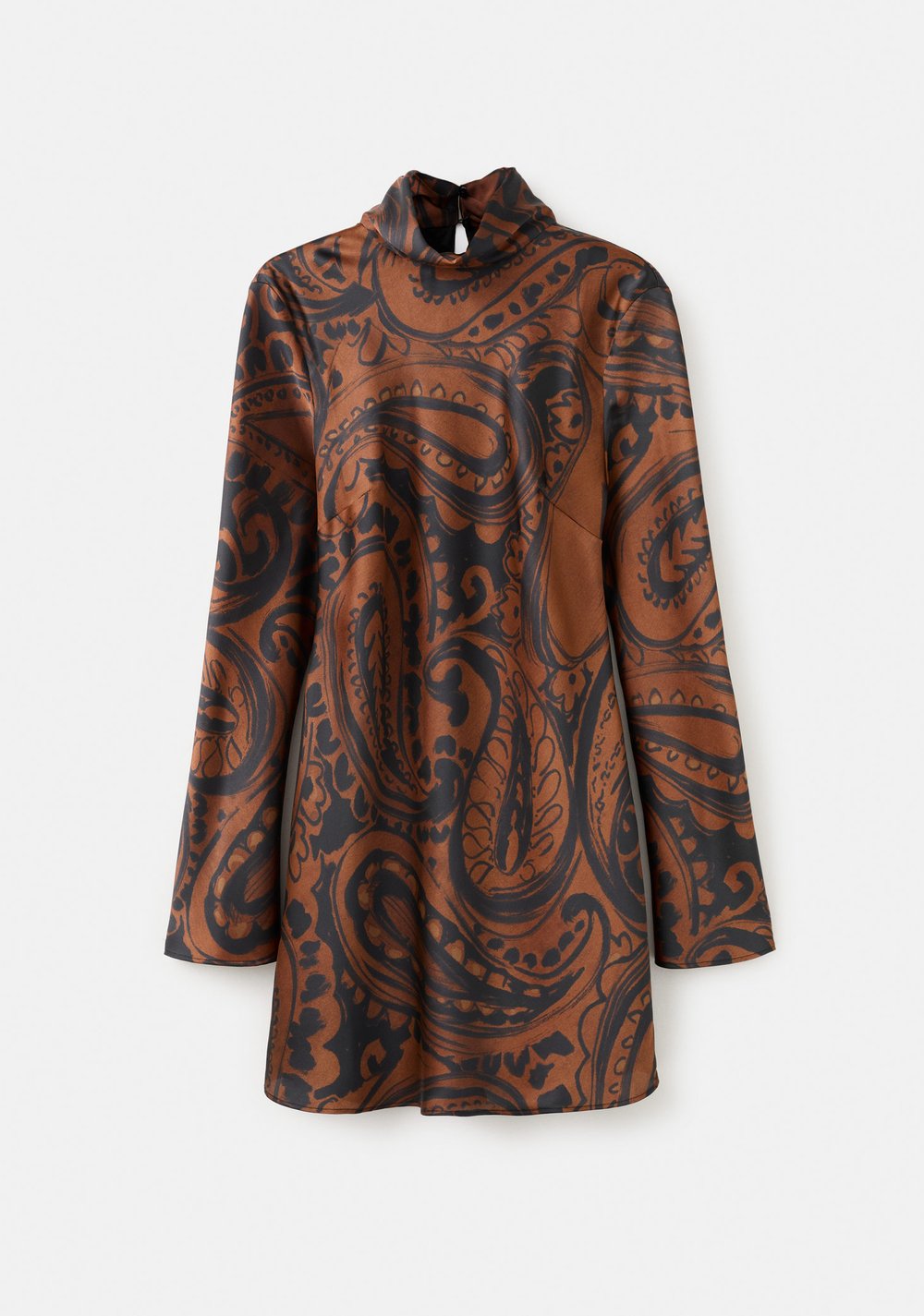 Vestido Satinado Estampado Paisley Mango 9
