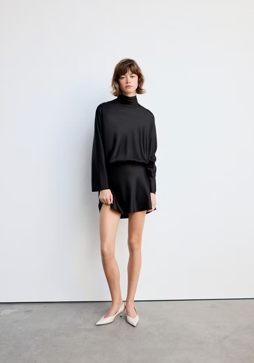Vestido Satinado Lazada Mango