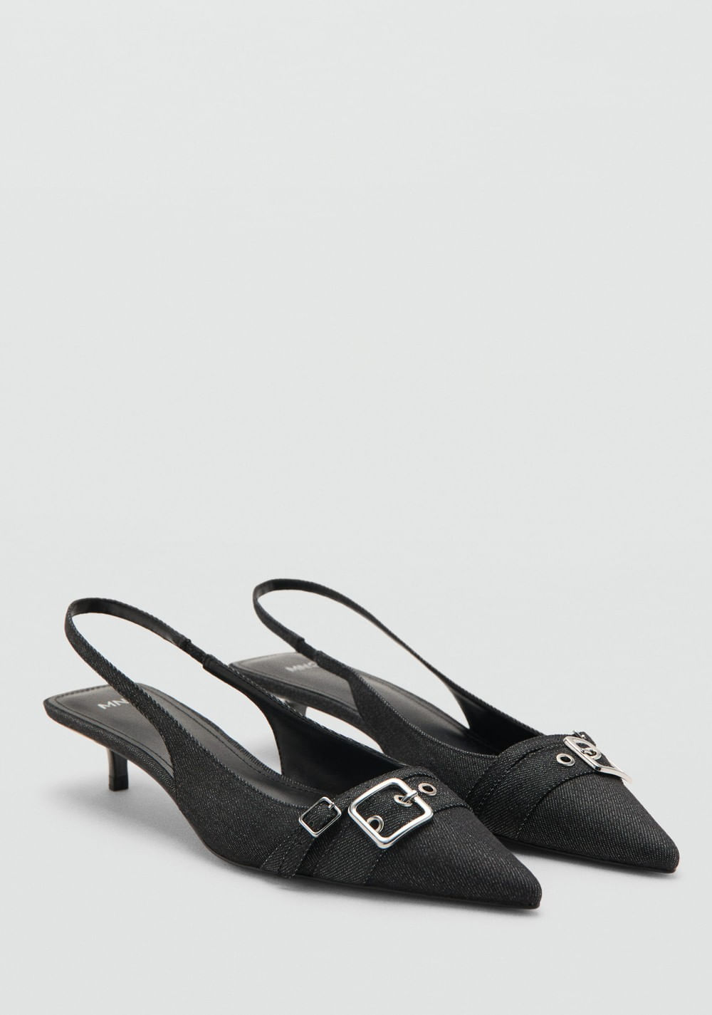 Zapatos Denim Destalonado Hebilla Mango 2