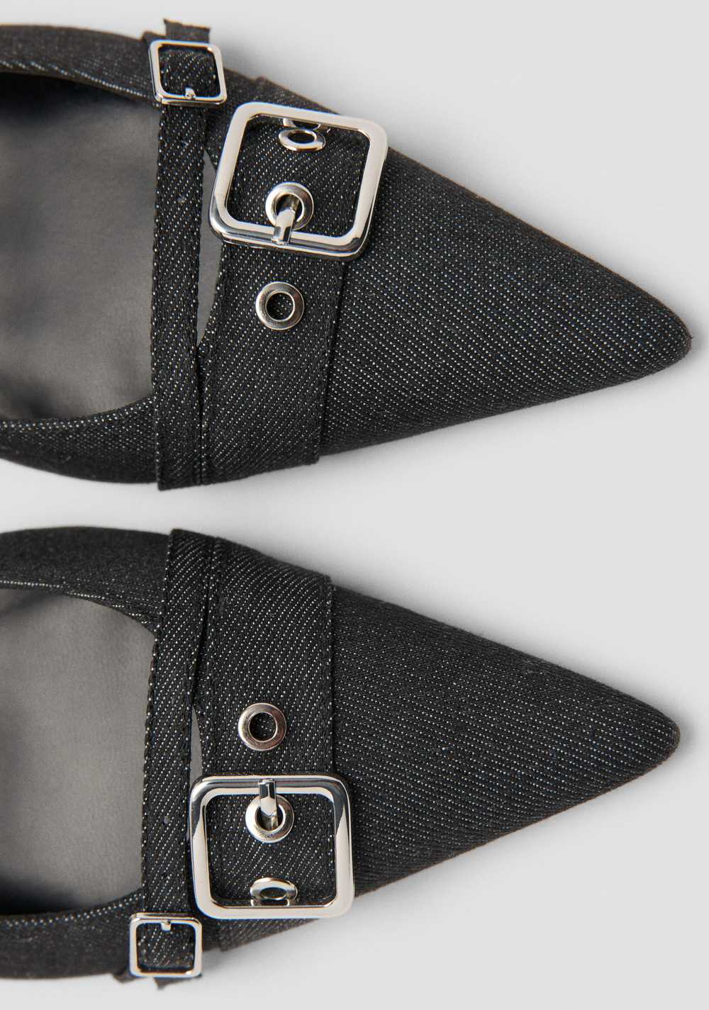 Zapatos Denim Destalonado Hebilla Mango 4