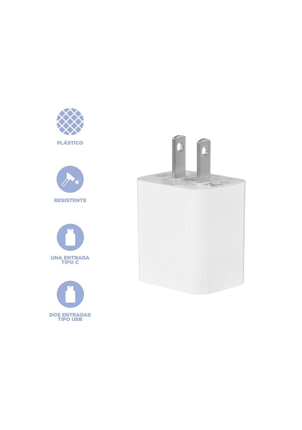 Adaptador de Carga Puertos Usb y Tipo C Sintético Miniso Unisex - Vista 3