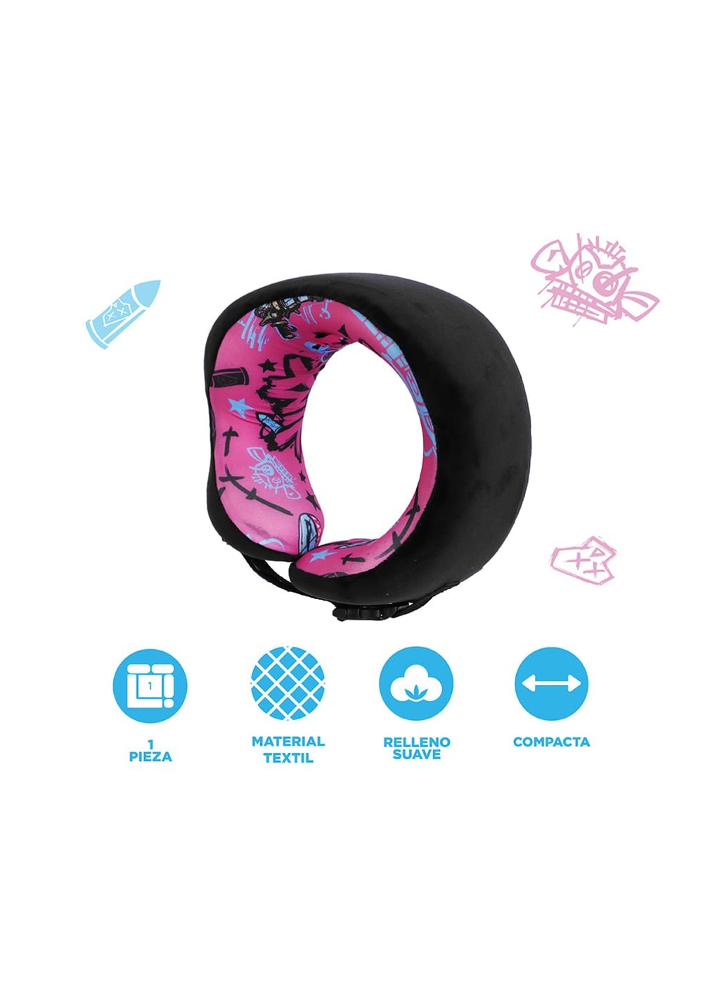 Almohada de Viaje Jinx Colección League Of Legends Miniso Unisex - Vista 3