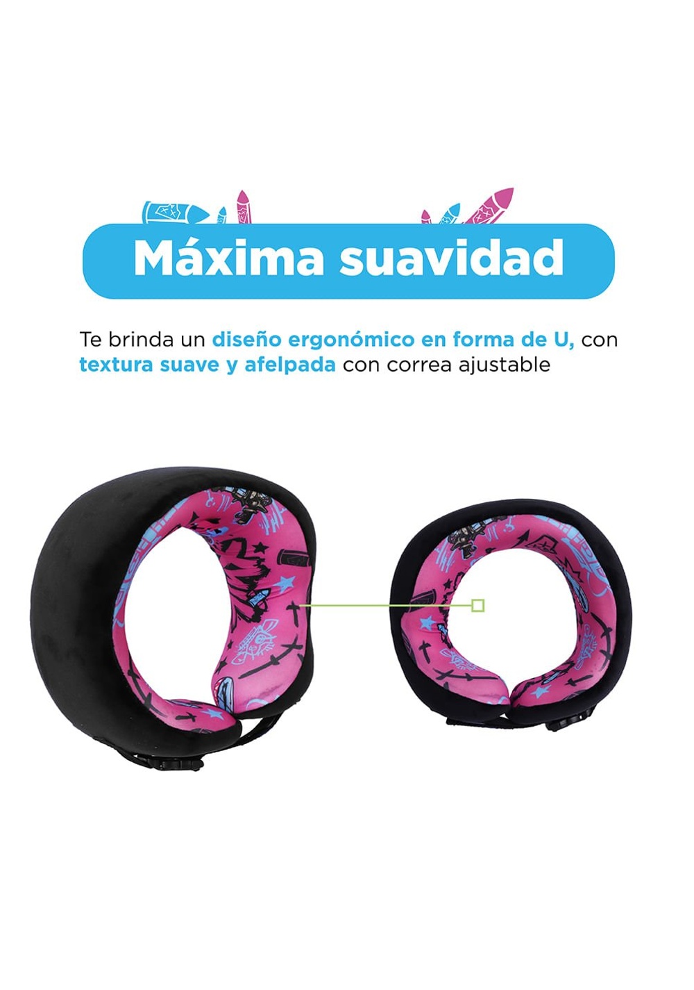 Almohada de Viaje Jinx Colección League Of Legends Miniso Unisex - Vista 4