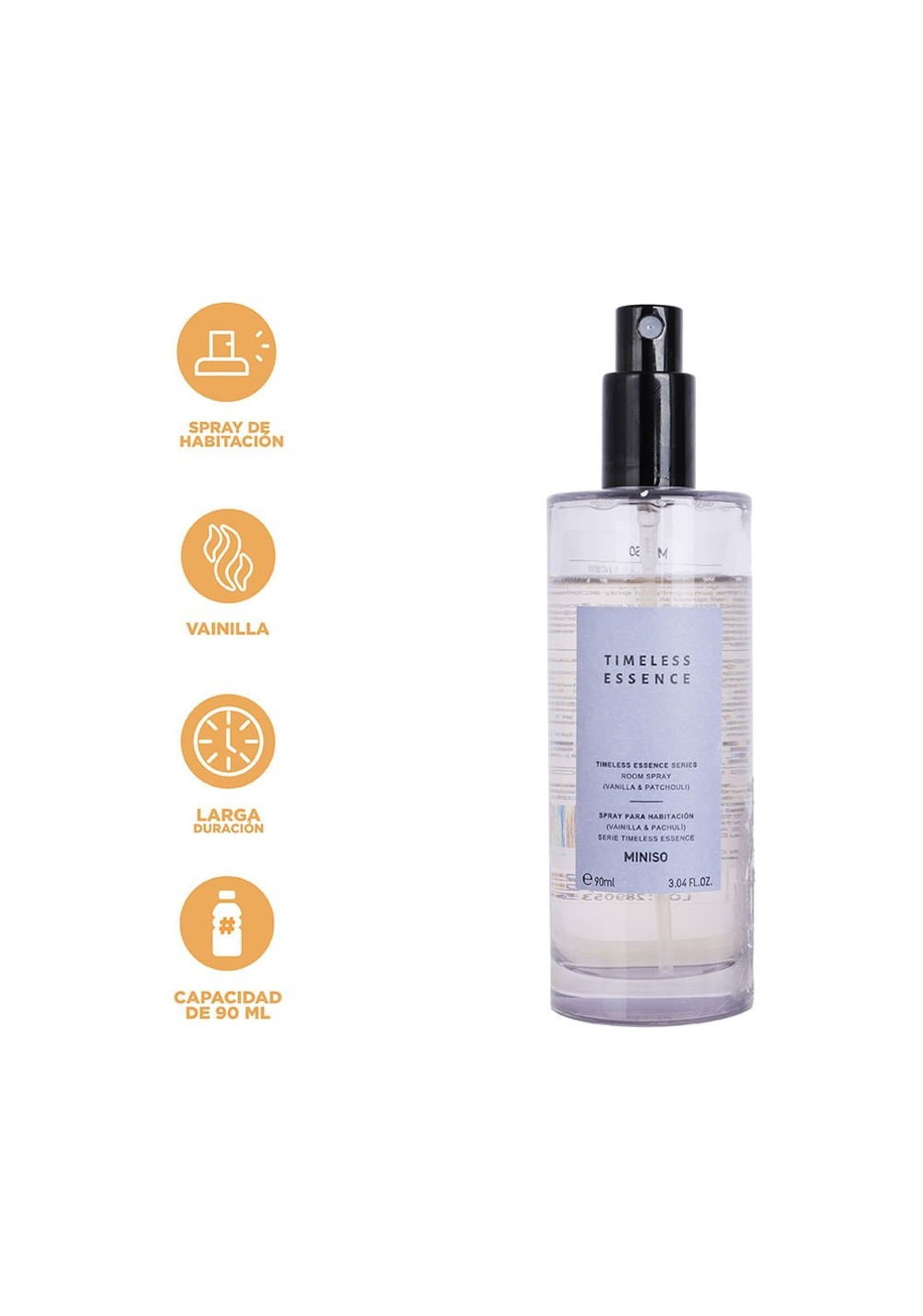 Ambientador en Spray Vanilla & Pachuli 90 Ml Miniso Unisex - Vista 4