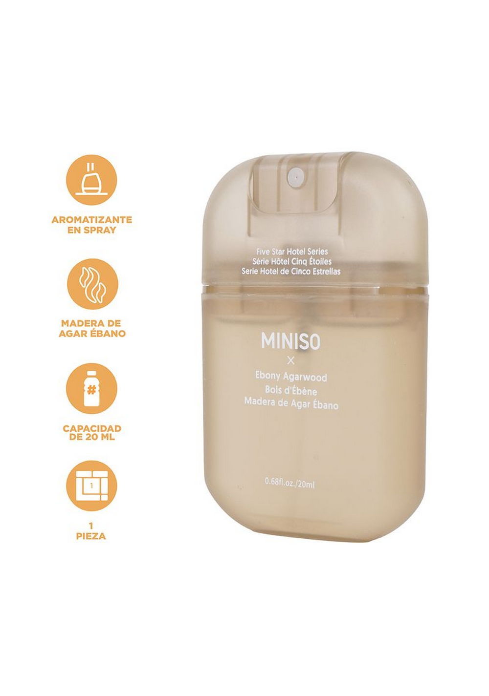 Aromatizante en Spray Fragancia Madera de Agar Ébano Miniso Unisex - Vista 4