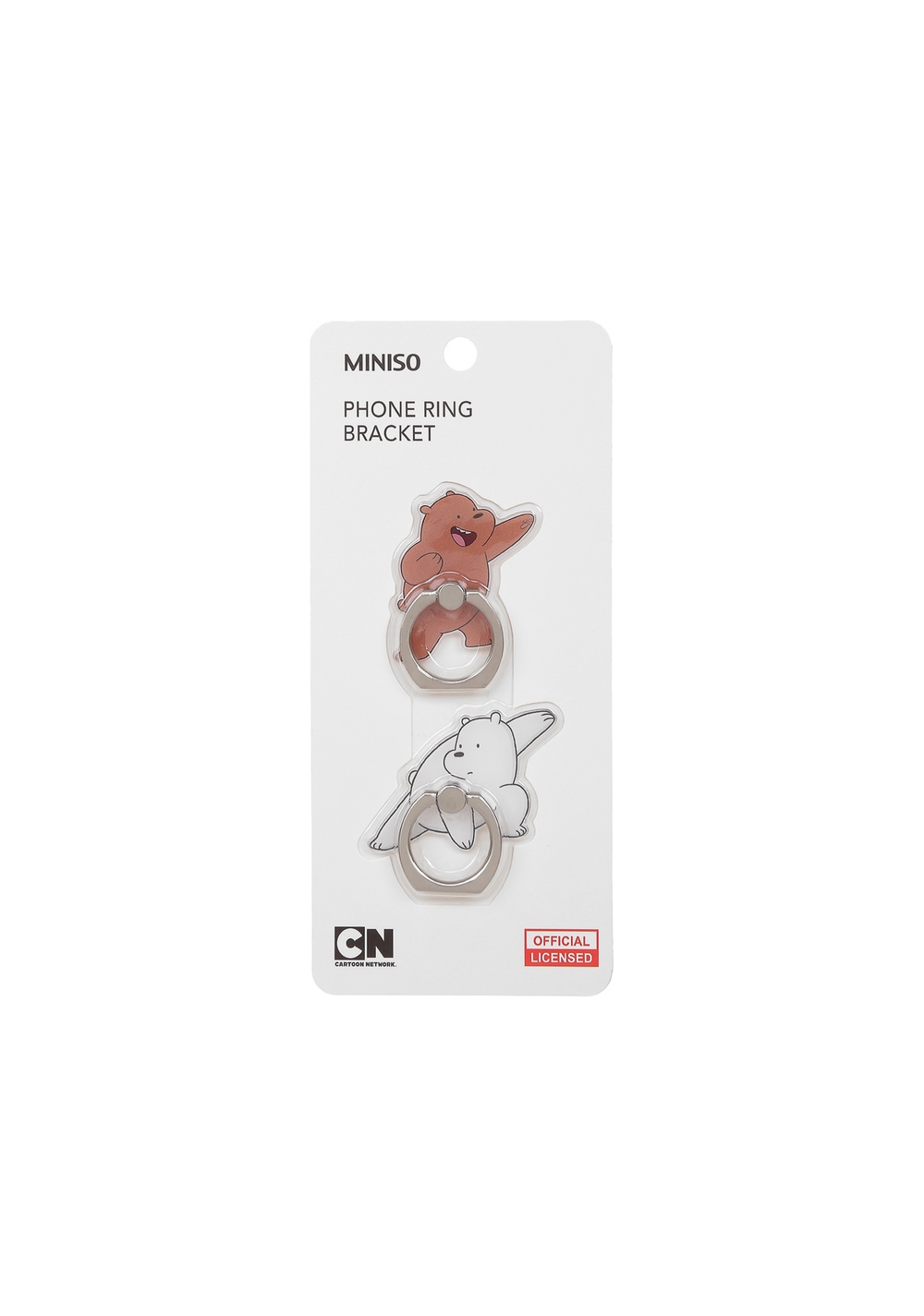 Au We Bare Bears Ring Bracket 2 Pack Miniso Unisex - Vista 3