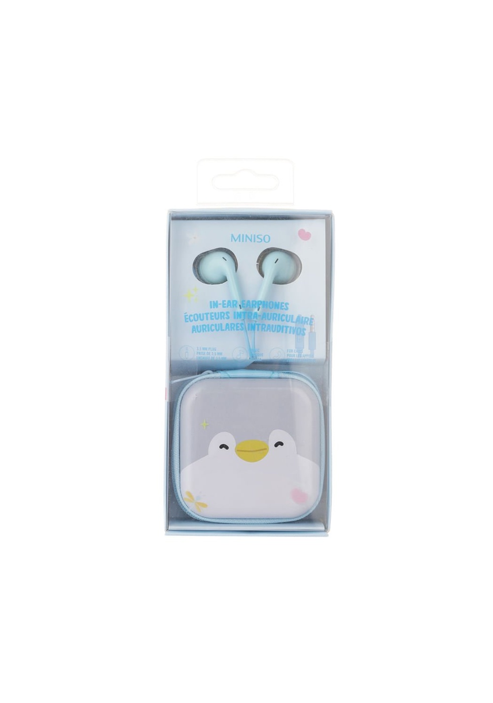 Audífonos con Cable Pingüino Mini Family Miniso
