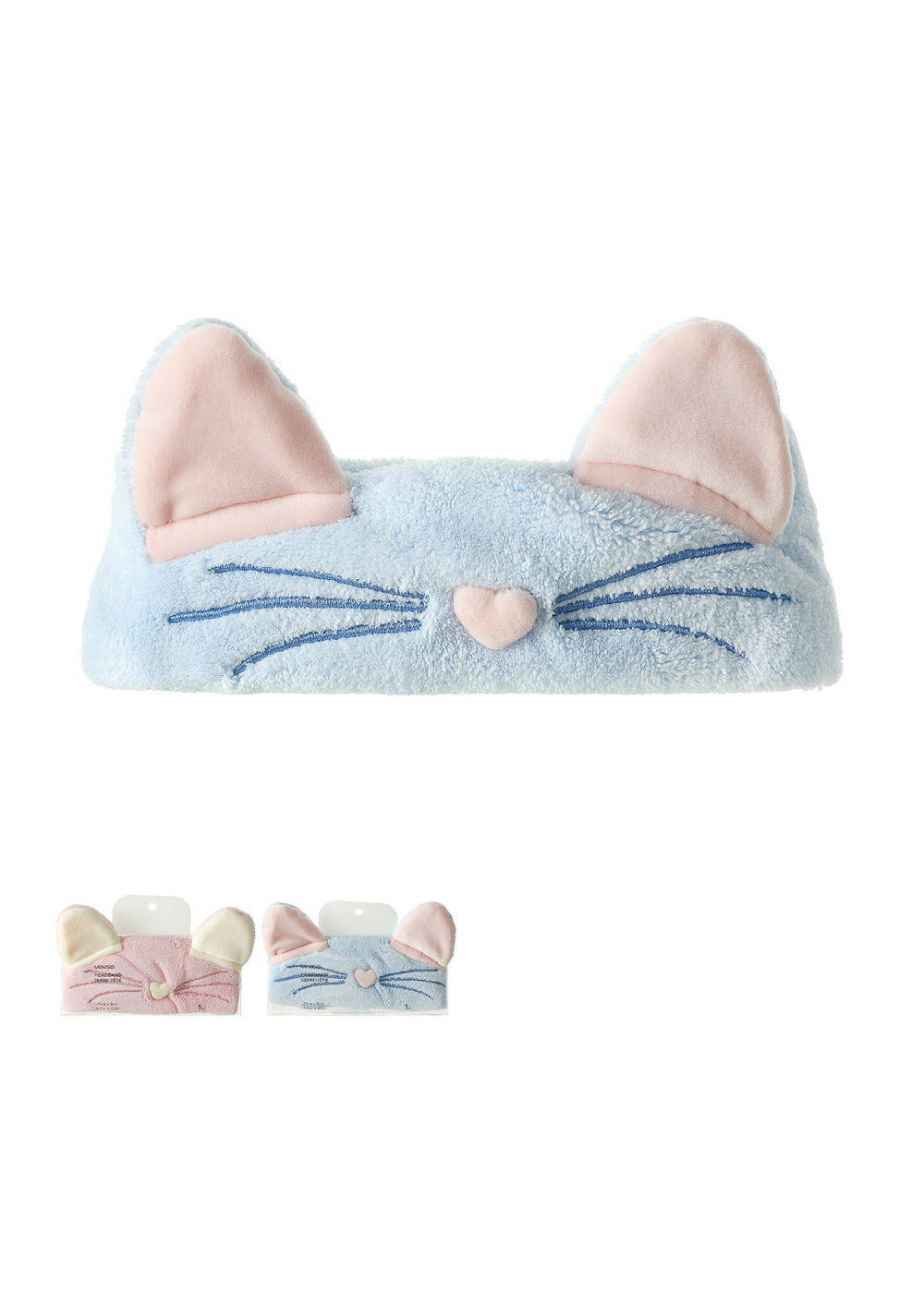 Bandana para Skin Care Bordada de Gatito Miniso