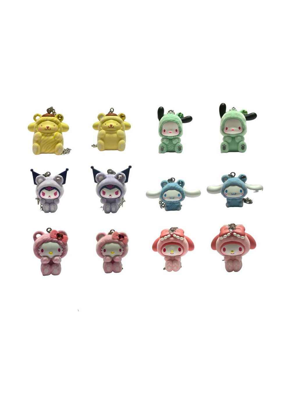Blind Box Colgante Flocado Gem Forest Hello Kitty Miniso