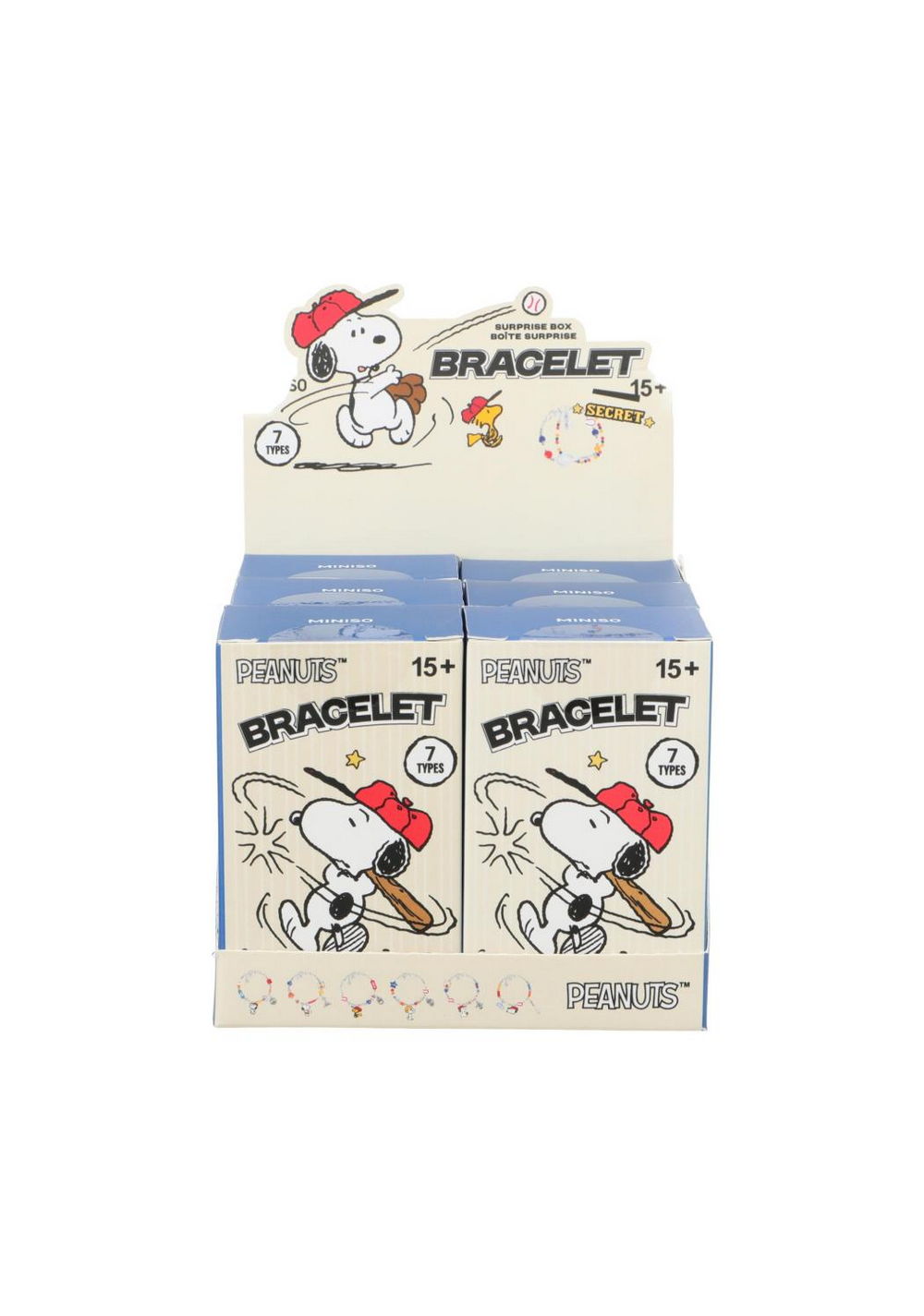 Blind Box de la Pulsera de Estrellas Deportivas Snoopy Miniso