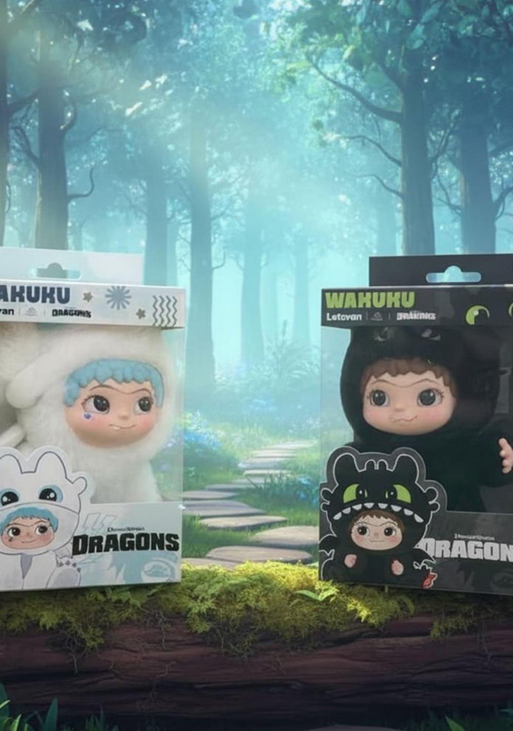 Blind Box Wakuku Dragons Vinyl Dreamworks Miniso Unisex - Vista 4