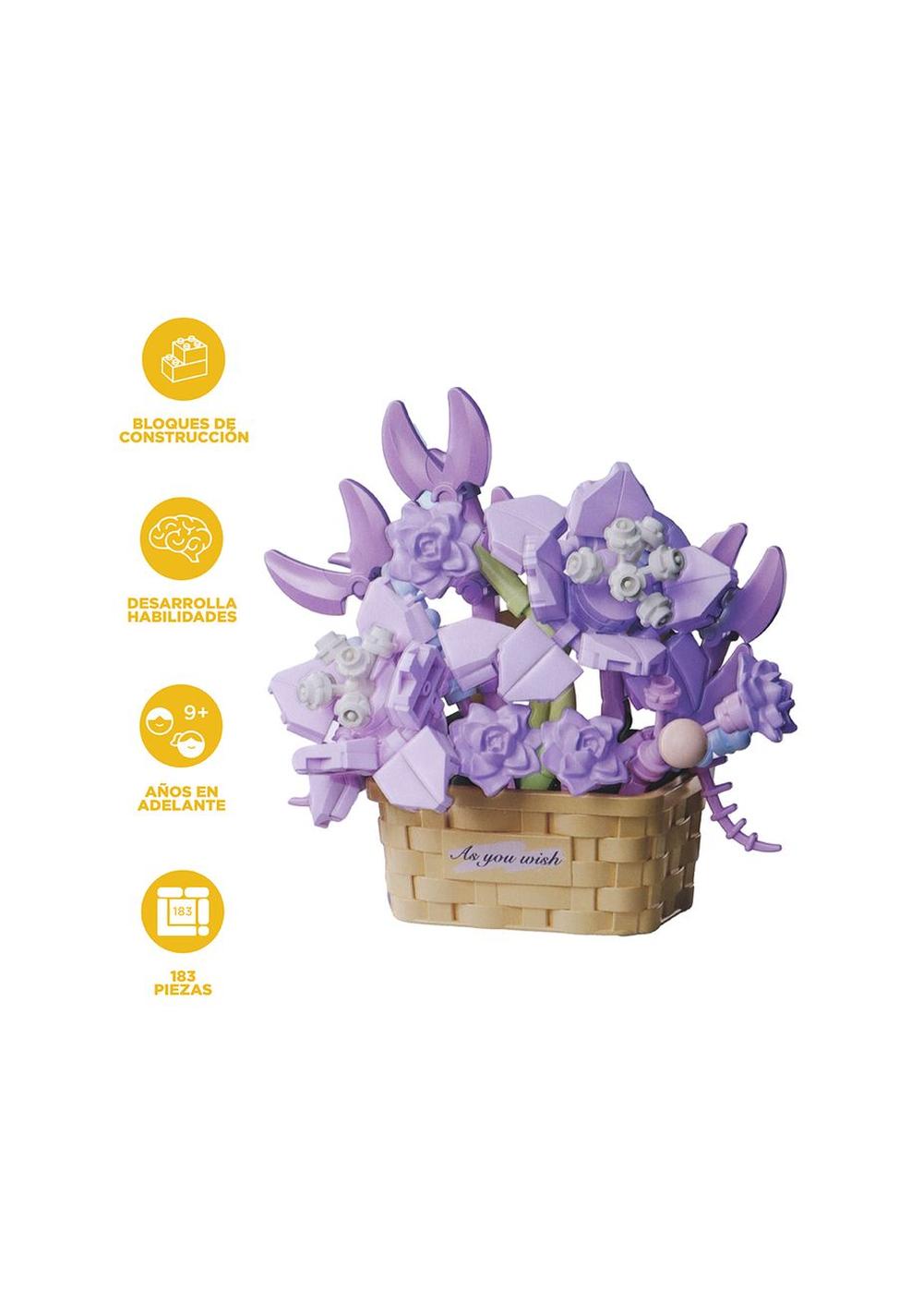 Bloques de Construcción de Flores Violetas Miniso Unisex - Vista 4