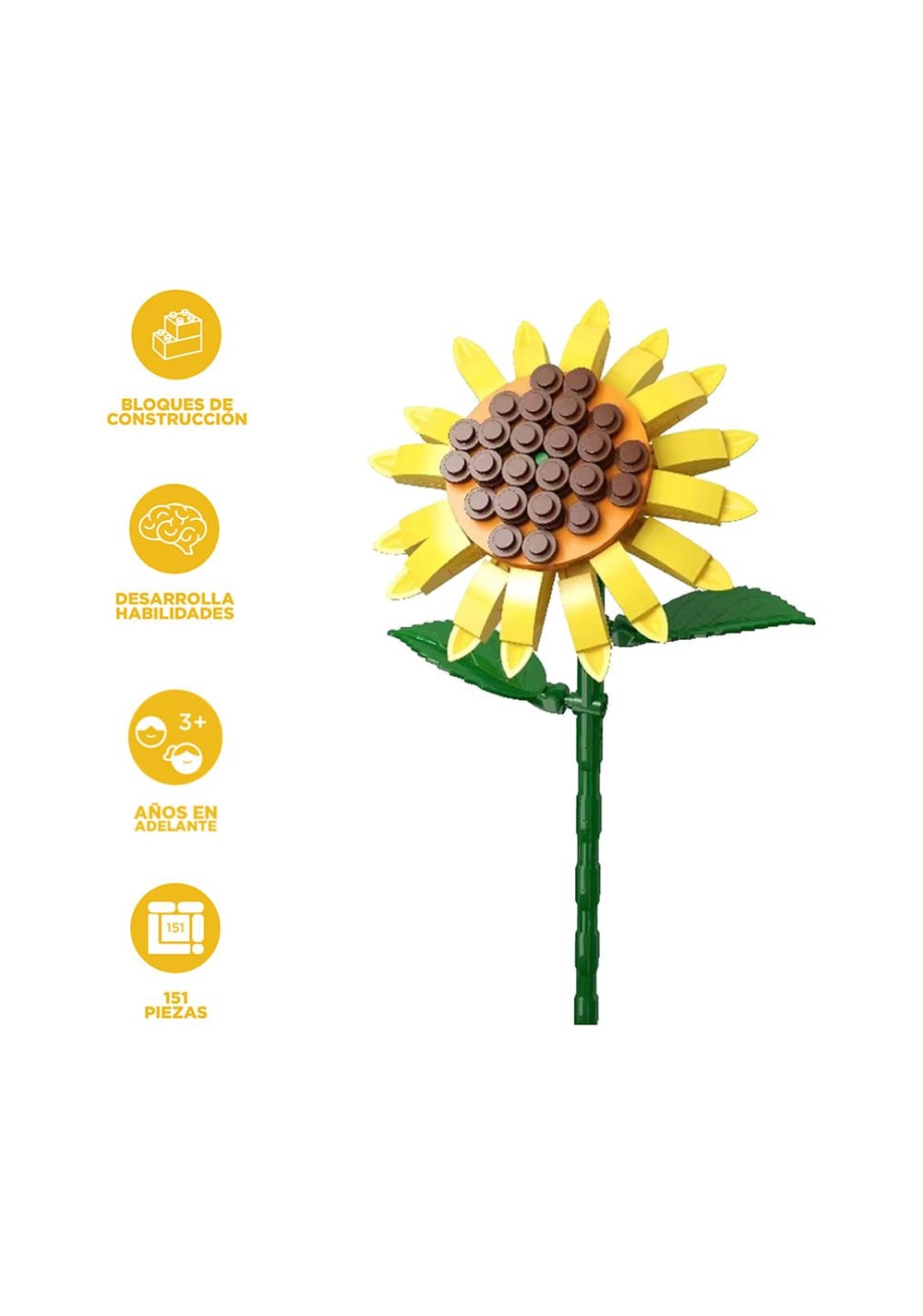 Bloques de Construcción Girasol 151 Piezas Miniso Unisex - Vista 4
