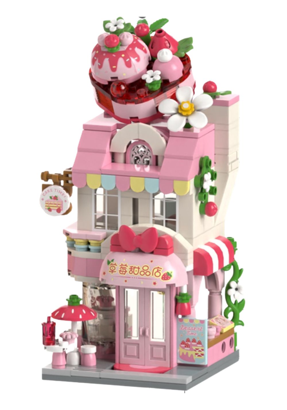 Bloques de Construcción de Tienda de Postres de Fresa Miniso