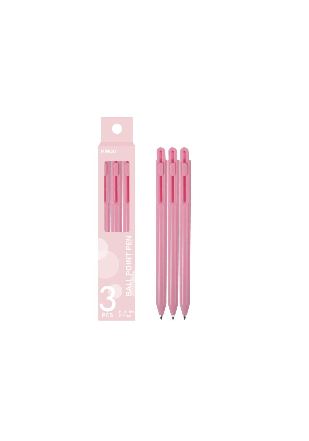 Bolígrafo Retráctil de 07 Mm 3 Unidades Miniso