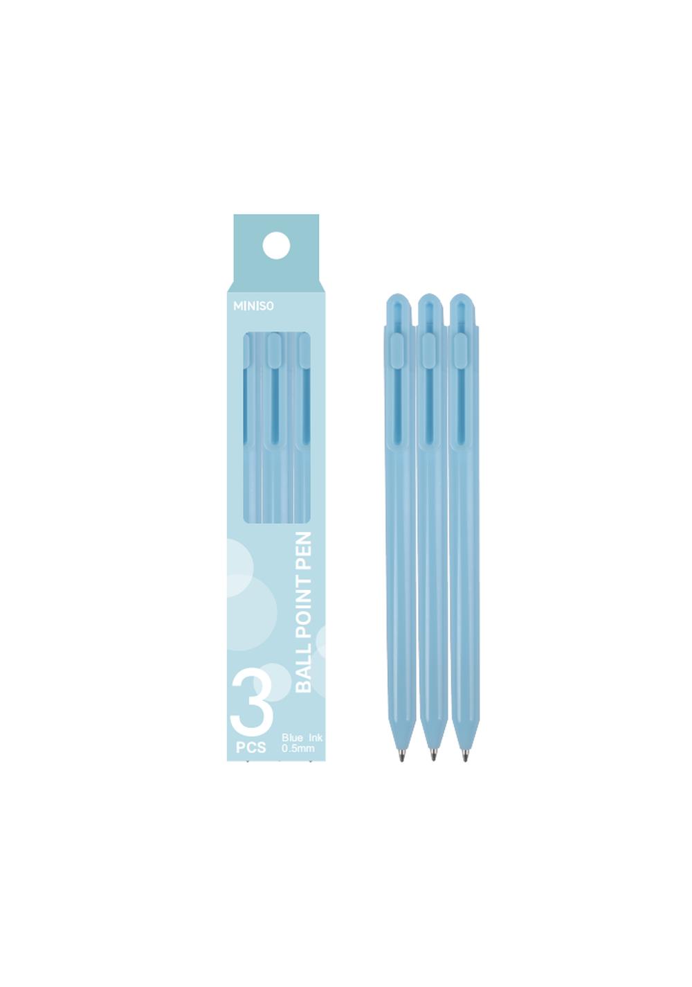 Bolígrafo Retráctil Paquete de 3 Unidades 0.7 Mm Miniso