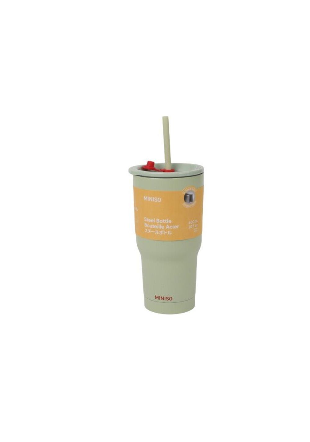 Botella de Acero Doble con Pitillo Sanrio 600 Ml Miniso