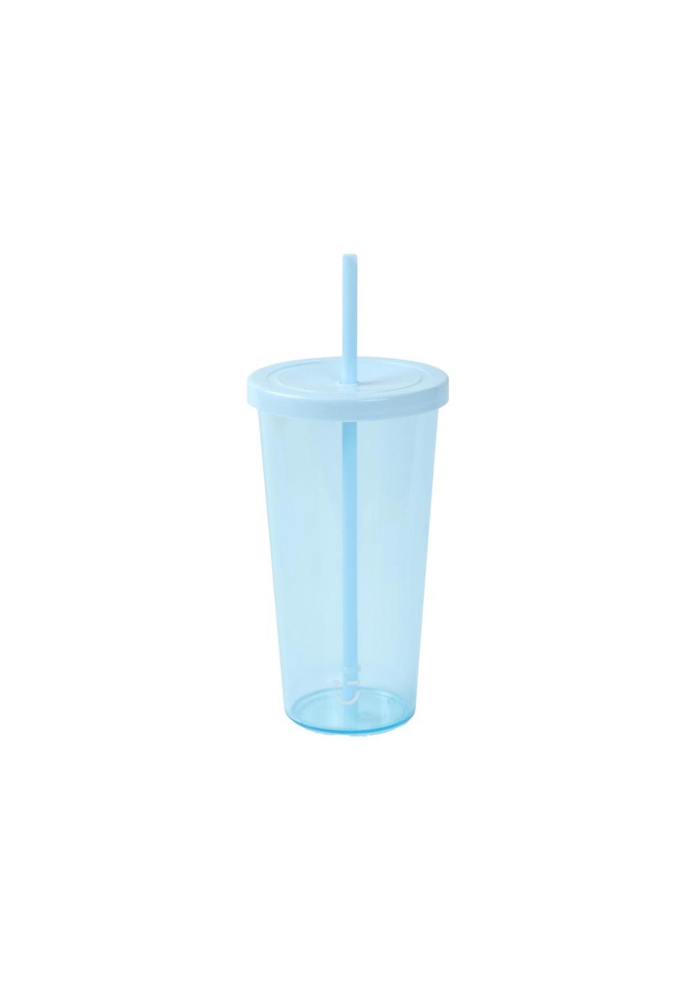 Botella con Pitillo de 600 Ml Light & Enjoy Miniso