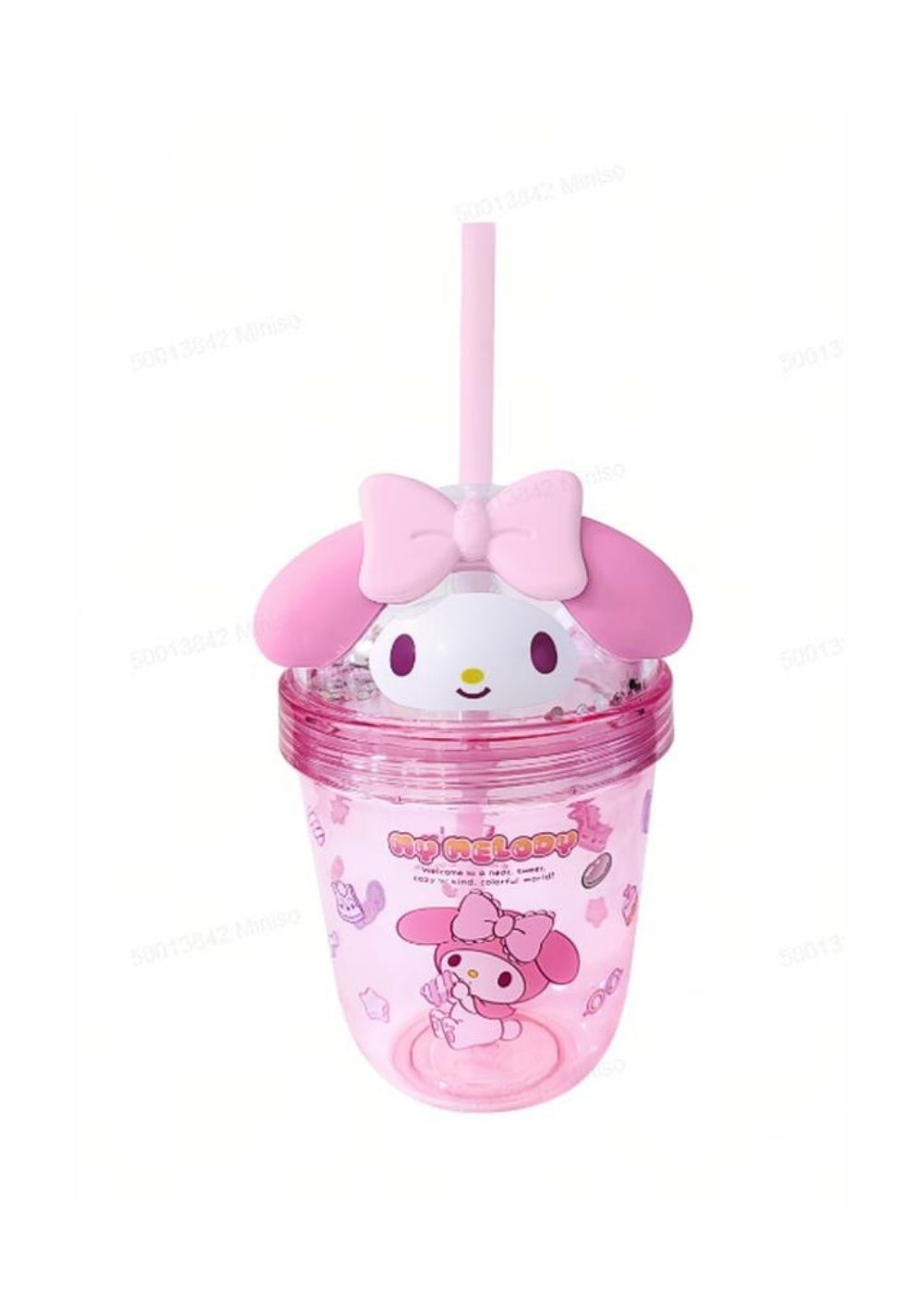 Botella con Pitillo Colección My Melody 435 Ml Miniso