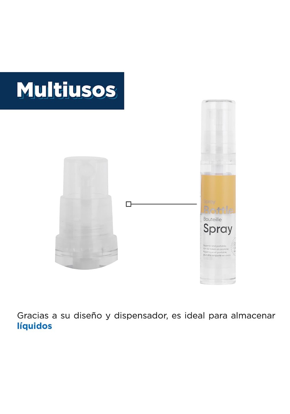 Botella de Viaje con Atomizador Plástico 10 Ml Miniso Unisex - Vista 5