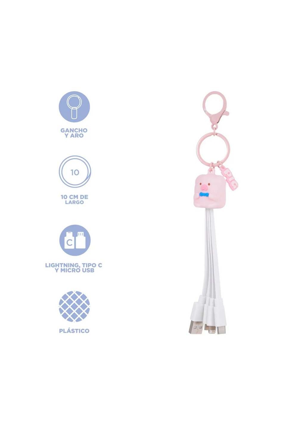 Cable de Carga 3 en 1 Miniso Unisex - Vista 4
