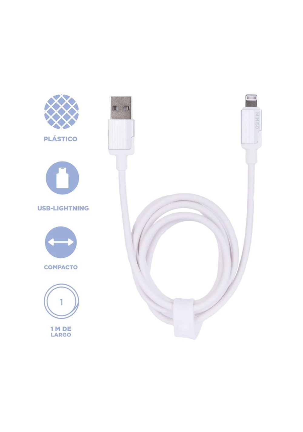 Cable de Carga Rápida 1 Metro 12 W Usb Miniso Unisex - Vista 3