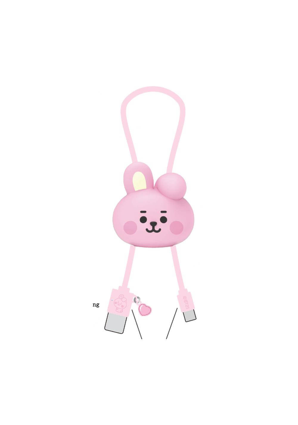Cable de Carga de Silicona de 8 Pines Cooky Bt21 Baby Miniso