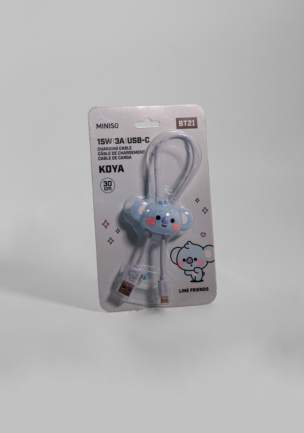 Cable de Carga de Silicona de 8 Pines Koya Bt21 Baby Miniso