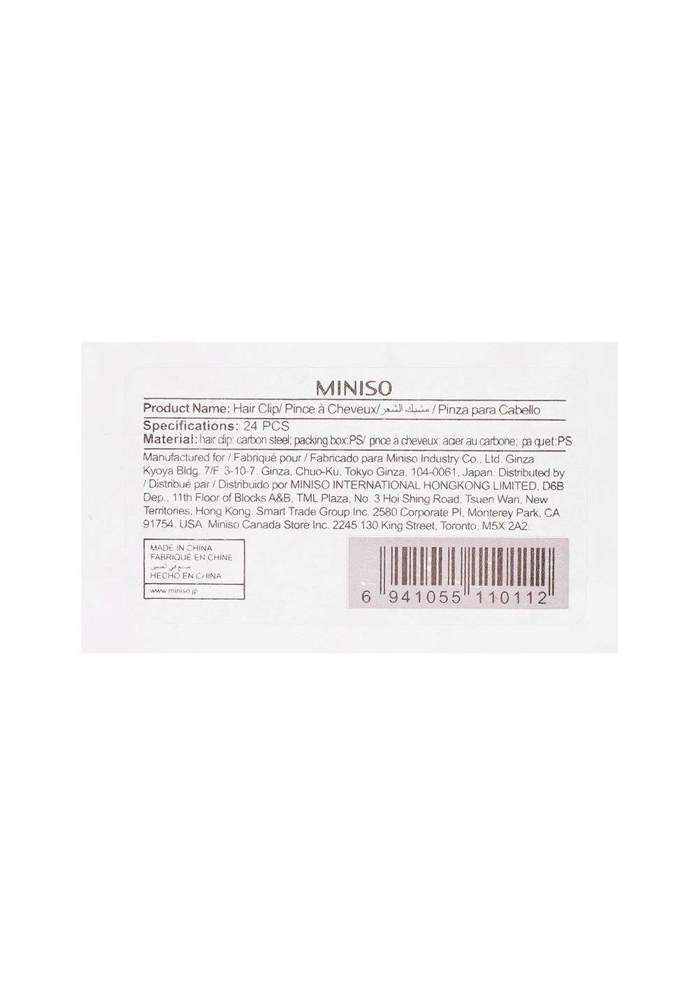 Caja 24 Clips para Cabello de Goma en Colores Surtidos Miniso para Mujer - Vista 12