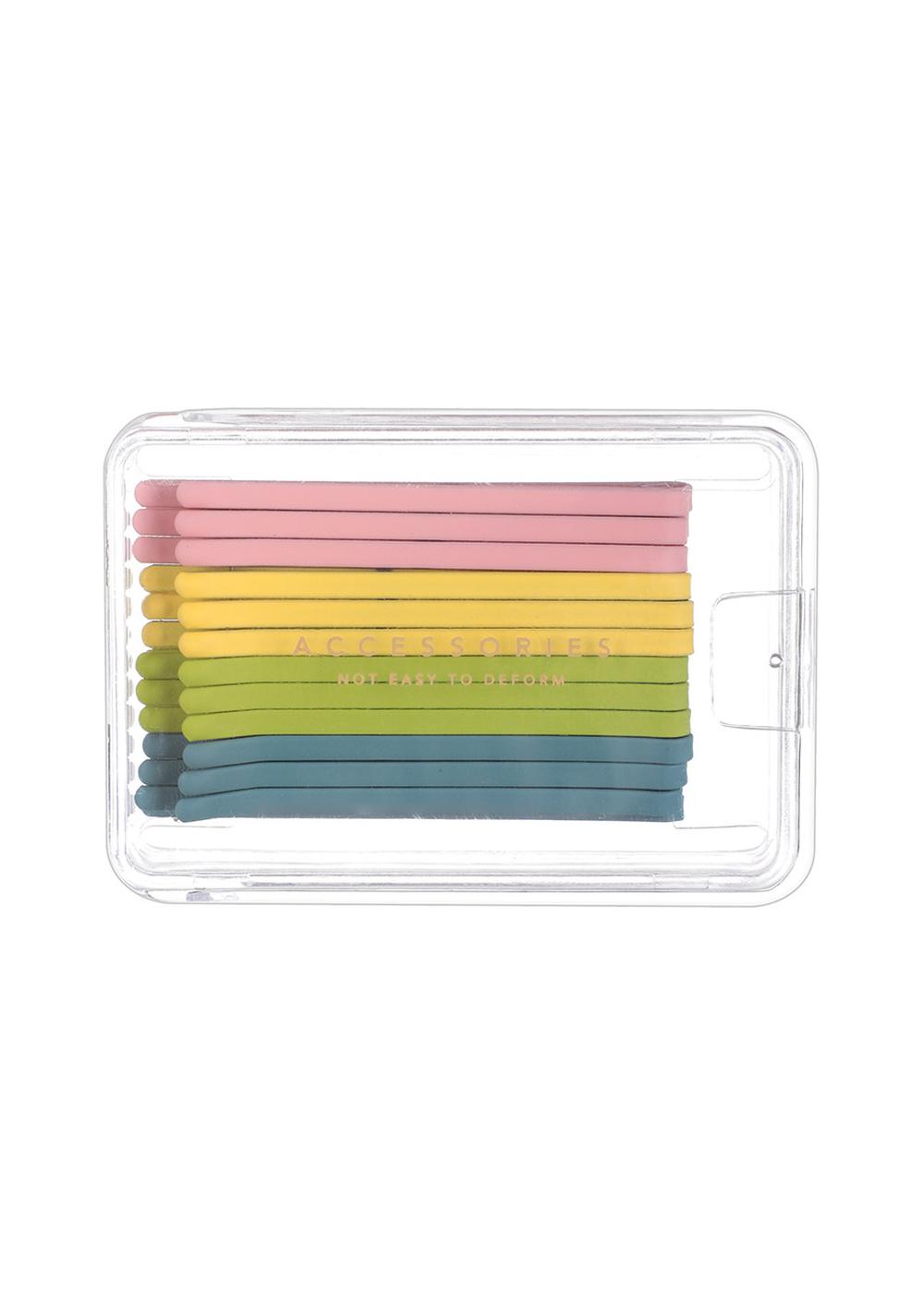 Caja 24 Clips para Cabello de Goma en Colores Surtidos Miniso para Mujer - Vista 4