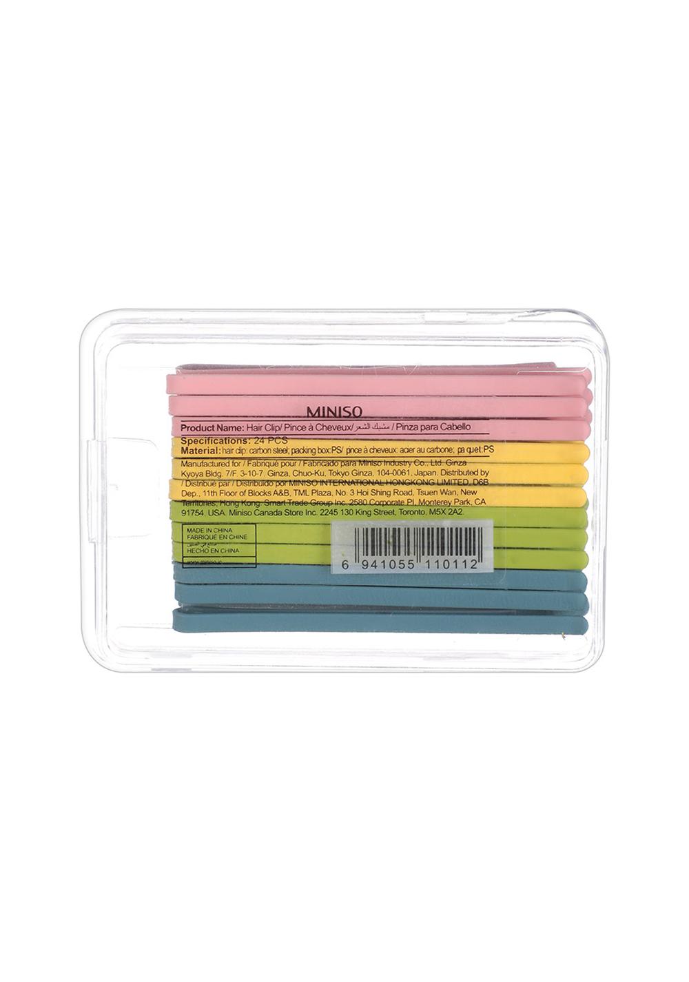 Caja 24 Clips para Cabello de Goma en Colores Surtidos Miniso para Mujer - Vista 6