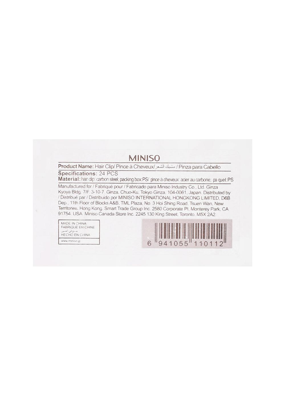 Caja 24 Clips para Cabello de Goma en Colores Surtidos Miniso para Mujer - Vista 7