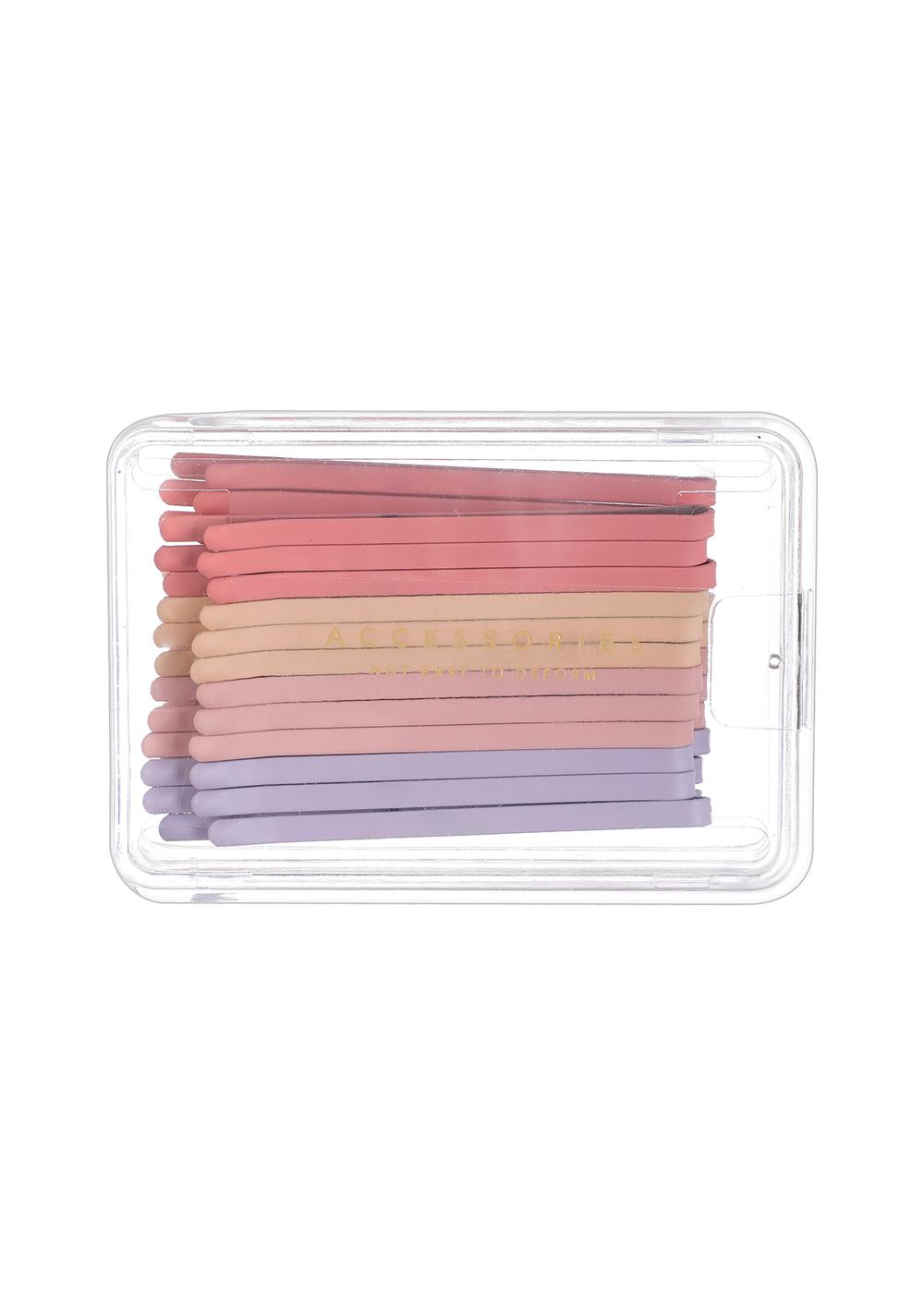 Caja 24 Clips para Cabello de Goma en Colores Surtidos Miniso para Mujer - Vista 9