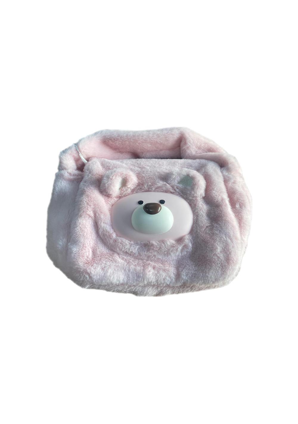 Cartera Bandolera de Mano con Solapa de Peluche Gift Bear Miniso
