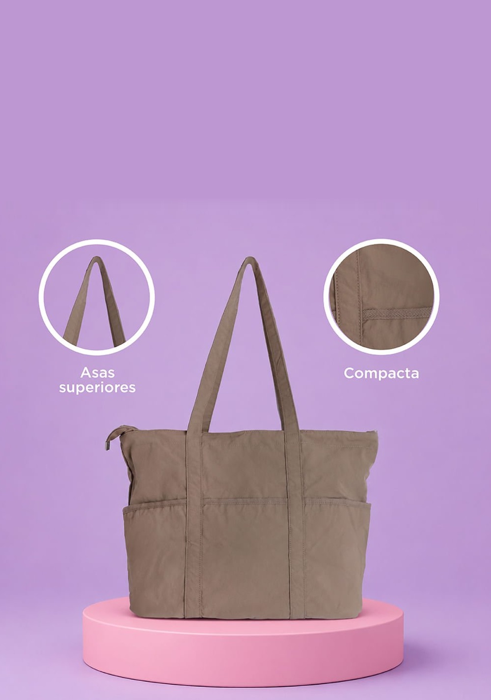 Cartera Tote de Tela Miniso para Mujer - Vista 6