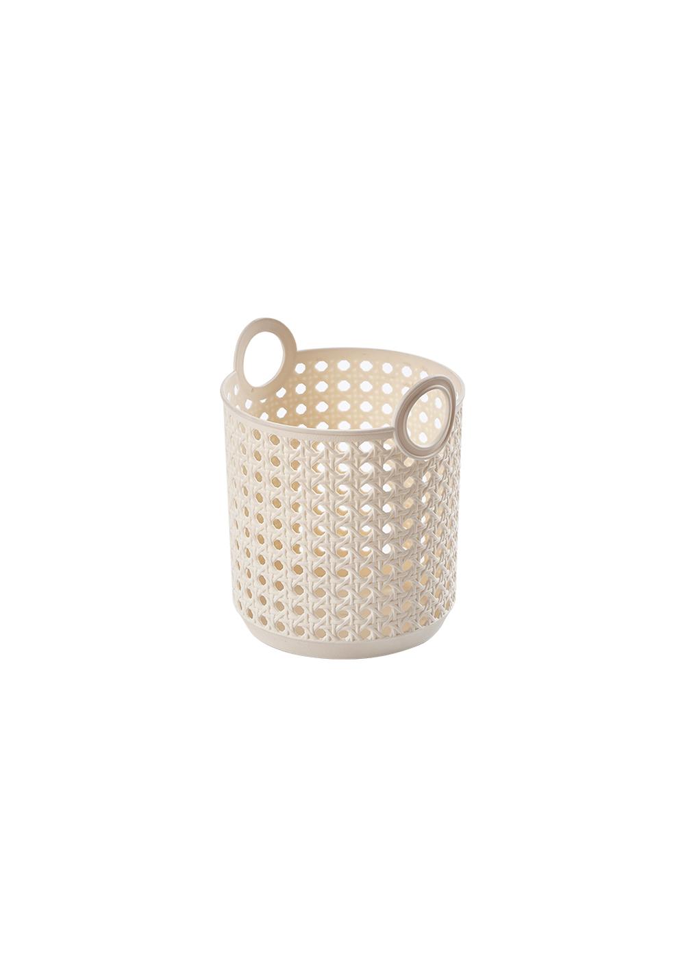 Cesta de Almacenamiento de Bambú Tejido con Asa Tamaño Miniso