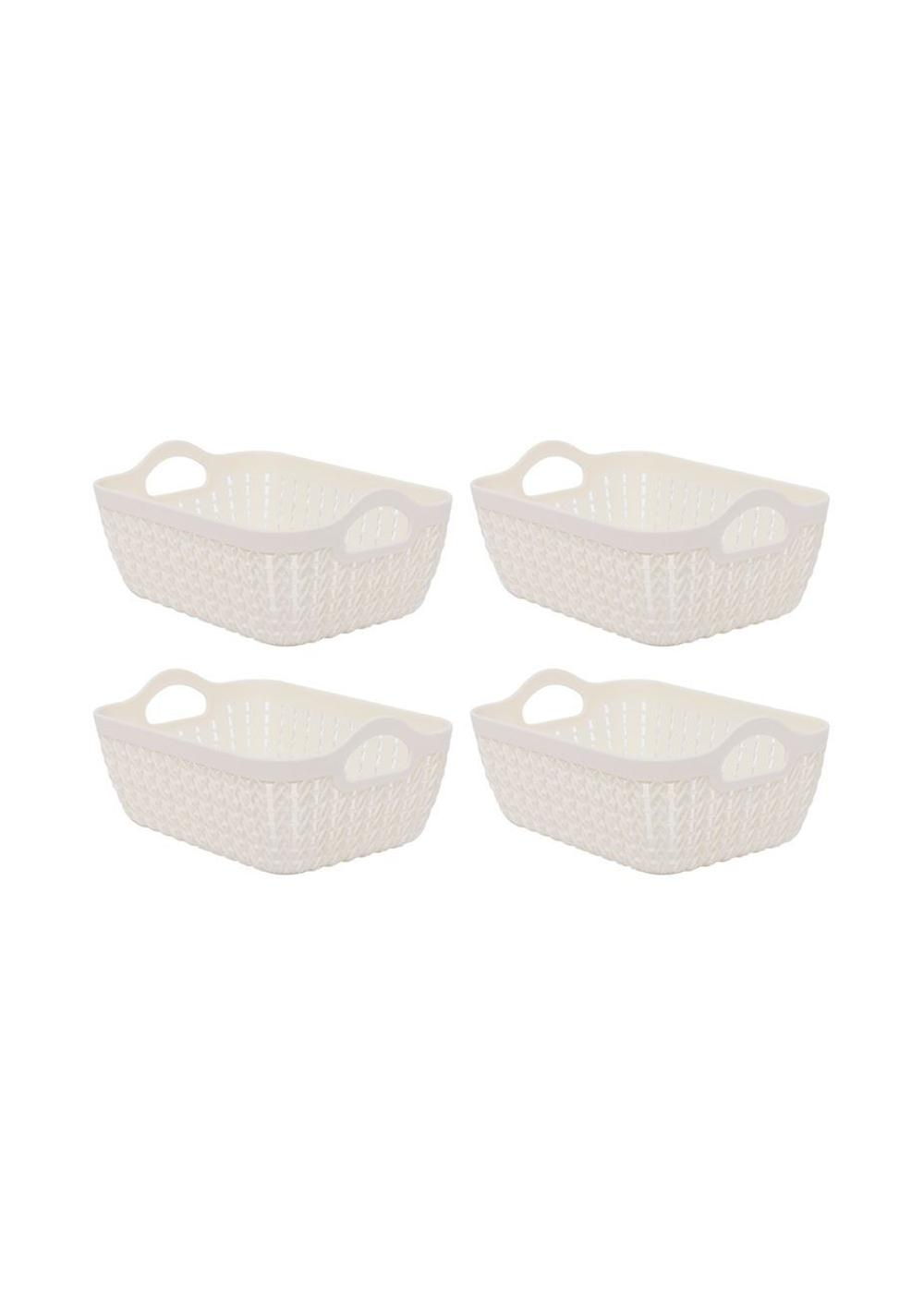 Cesta Organizadora de Plastico (4 Unidades) Miniso