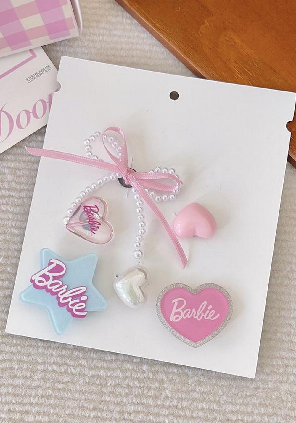 Charms de Corazón con Forma de Perla Barbie Miniso