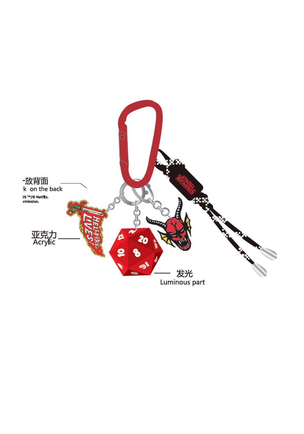 Colgante Led Iluminada Colección Stranger Things Miniso