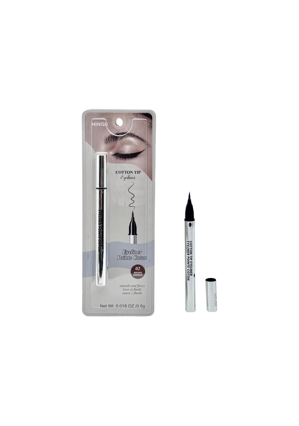 Delineador de Ojos con Punta de Algodón 02 Miniso