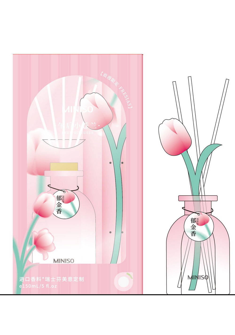 Difusor Mikado Flower World Miniso