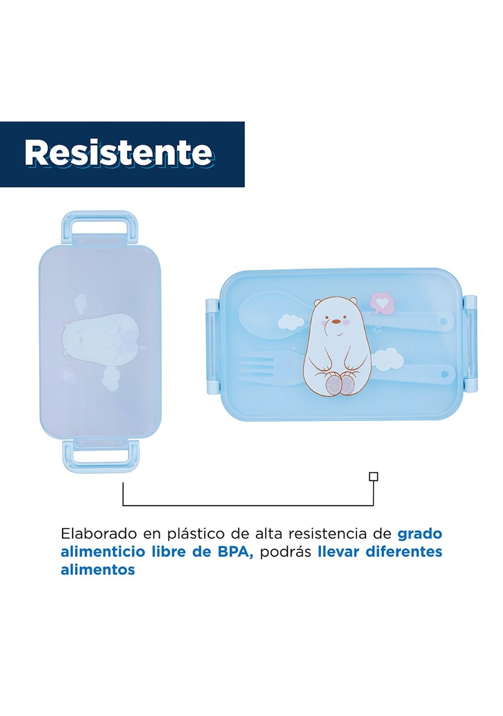 Envase de Alimentos 470 Ml Colección We Bare Bears Miniso Unisex - Vista 5