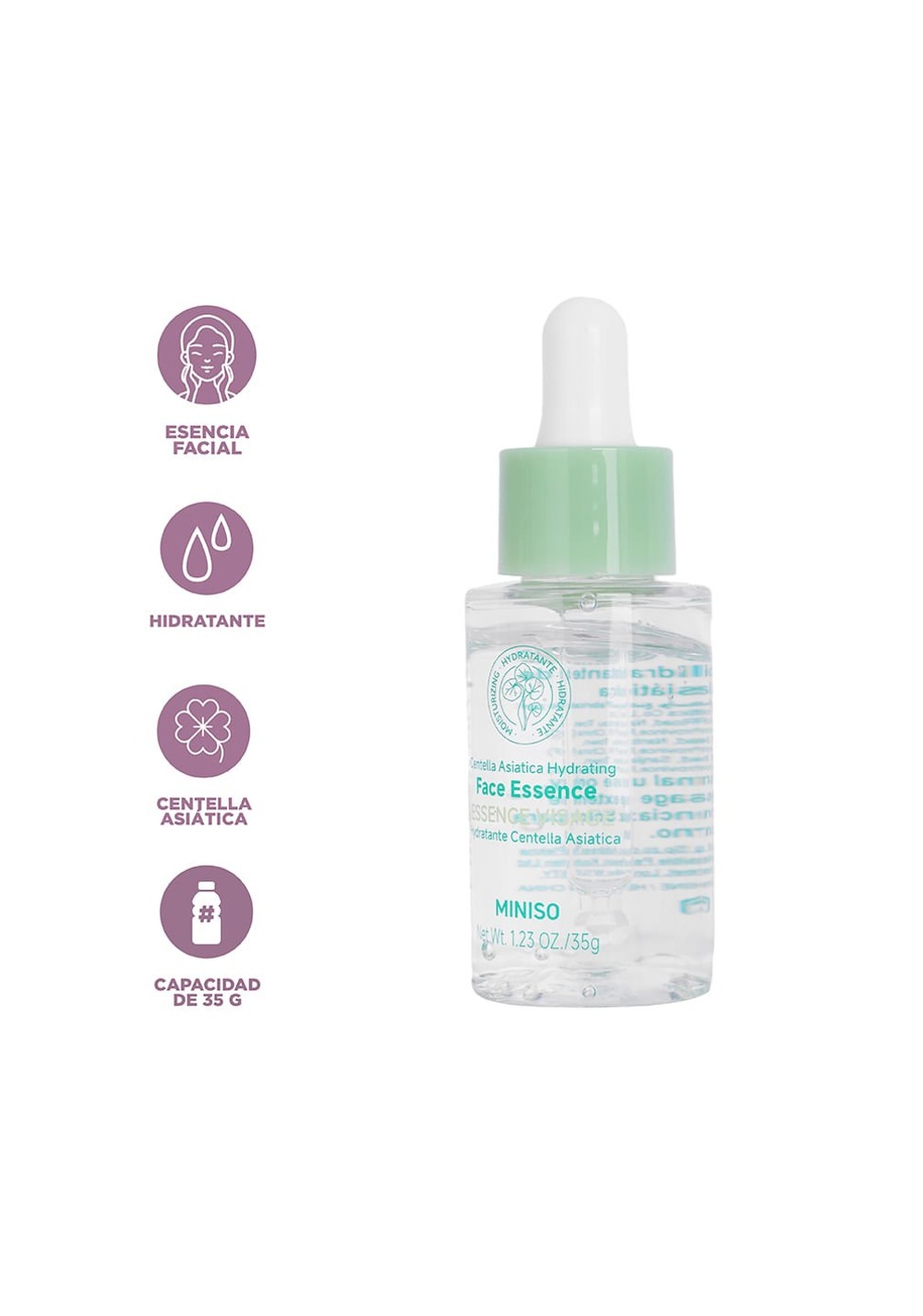 Esencia Hidratante Facial Centella Asiatica Miniso para Mujer - Vista 4