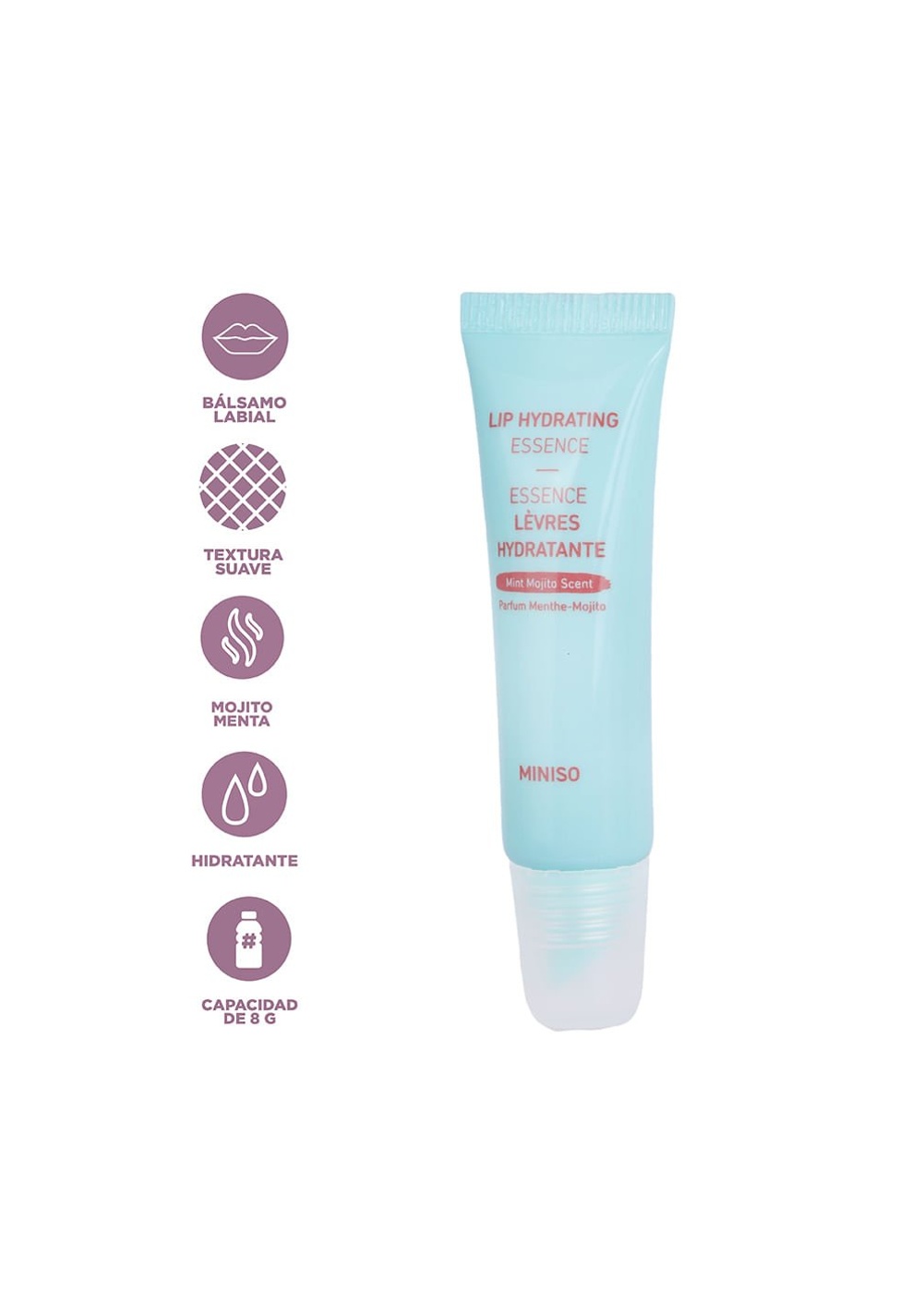 Esencia Hidratante de Labios Aroma a Menta Mojito Miniso para Mujer - Vista 4
