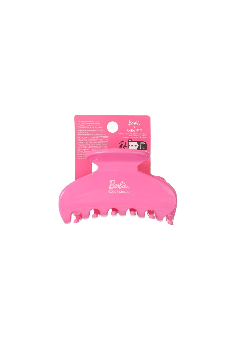 Gancho para el Cabello Barbie Sintética Rosa Miniso Unisex - Vista 4