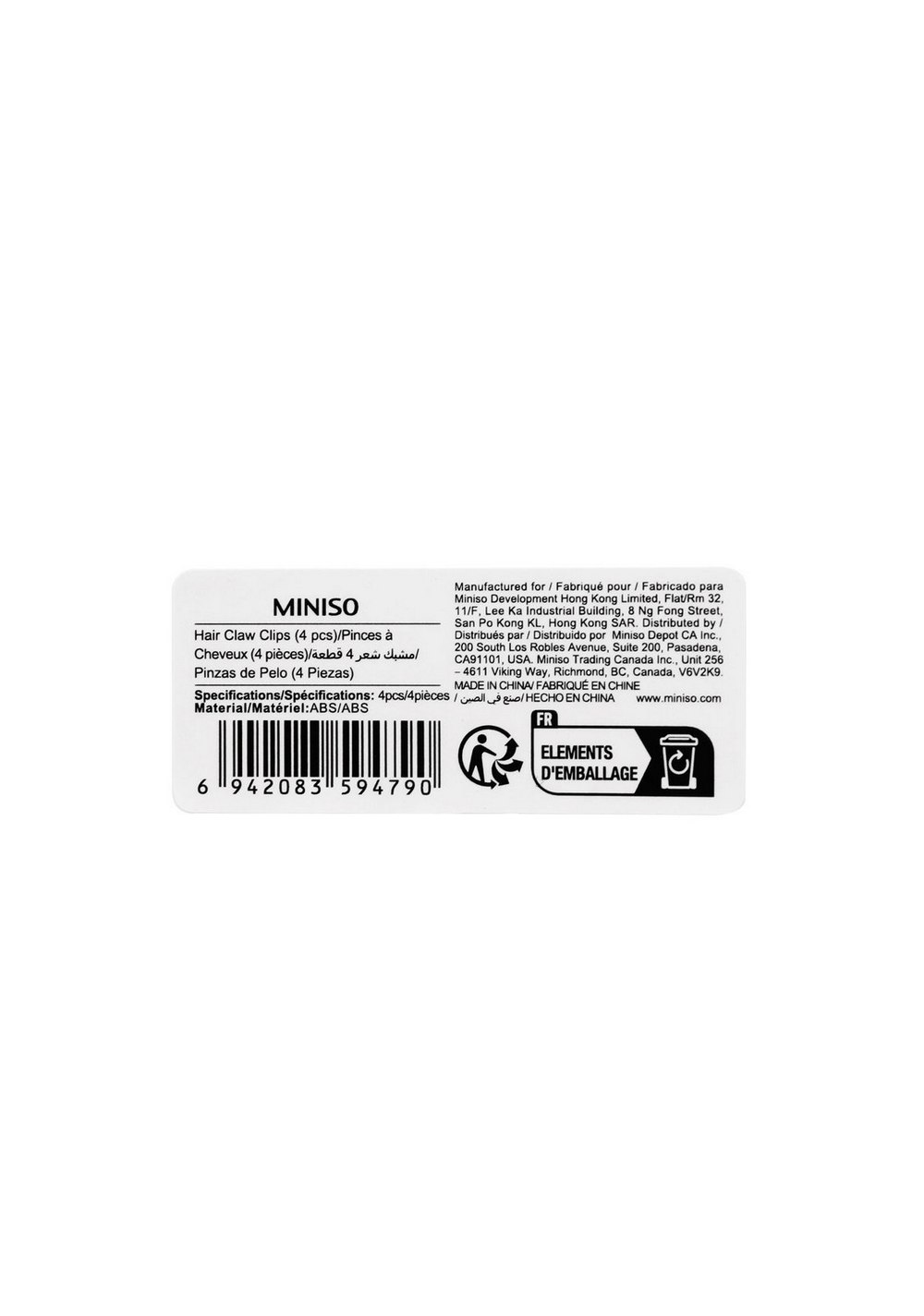 Gancho para el Cabello Miniso para Mujer - Vista 7