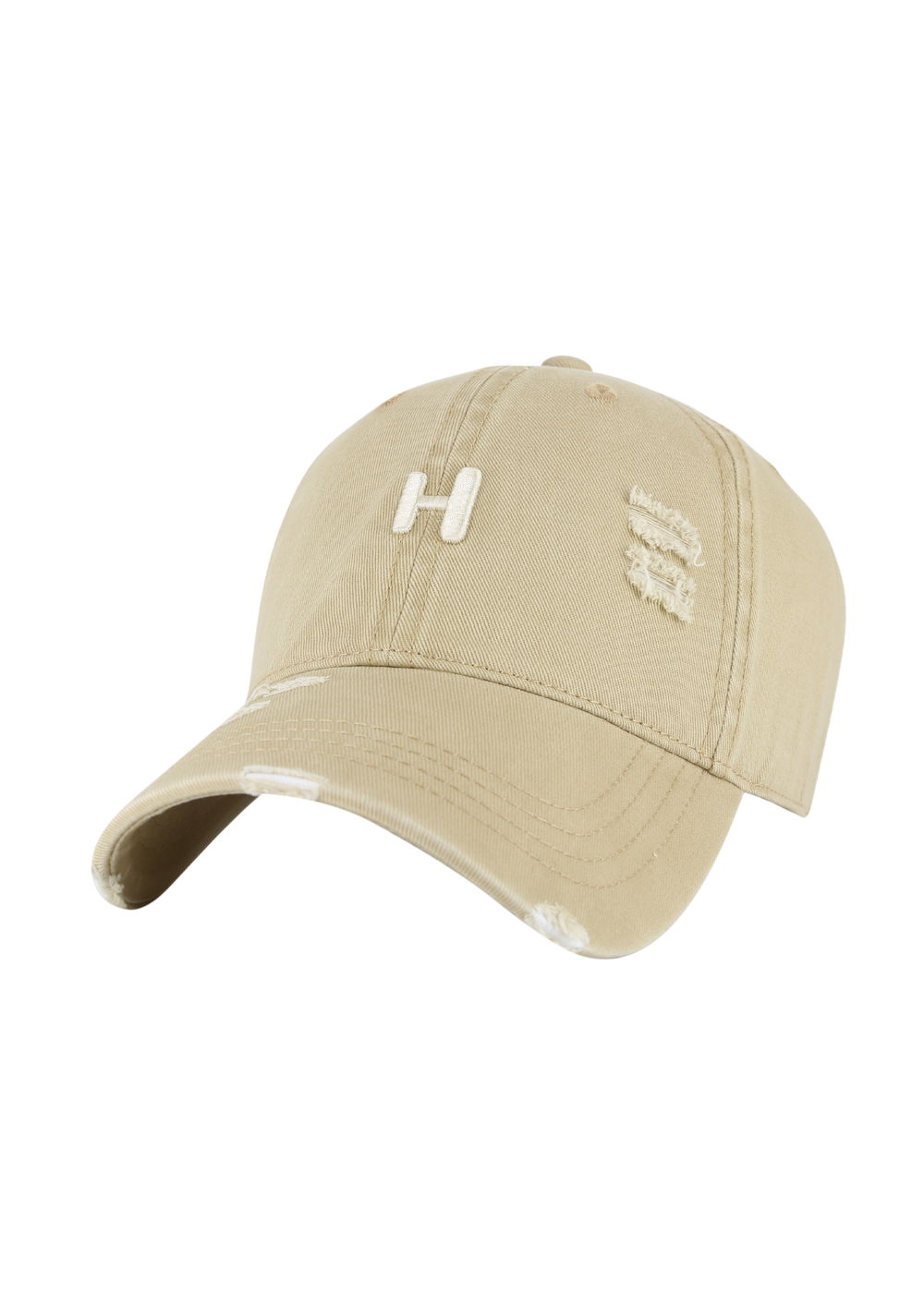 Gorra de Béisbol de Mezclilla Desgastada H Caqui Miniso