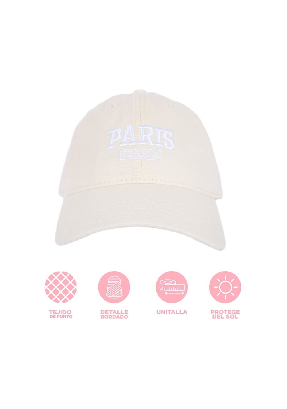 Gorra Casual Bordada de Tela Talla Única Miniso Unisex - Vista 3