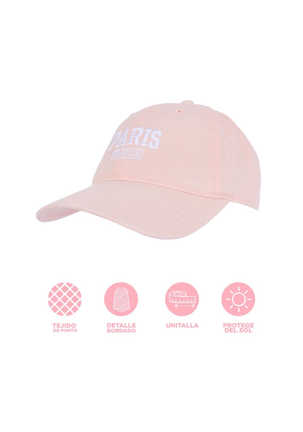 Gorra Casual Bordada de Tela Talla Única Miniso Unisex - Vista 3