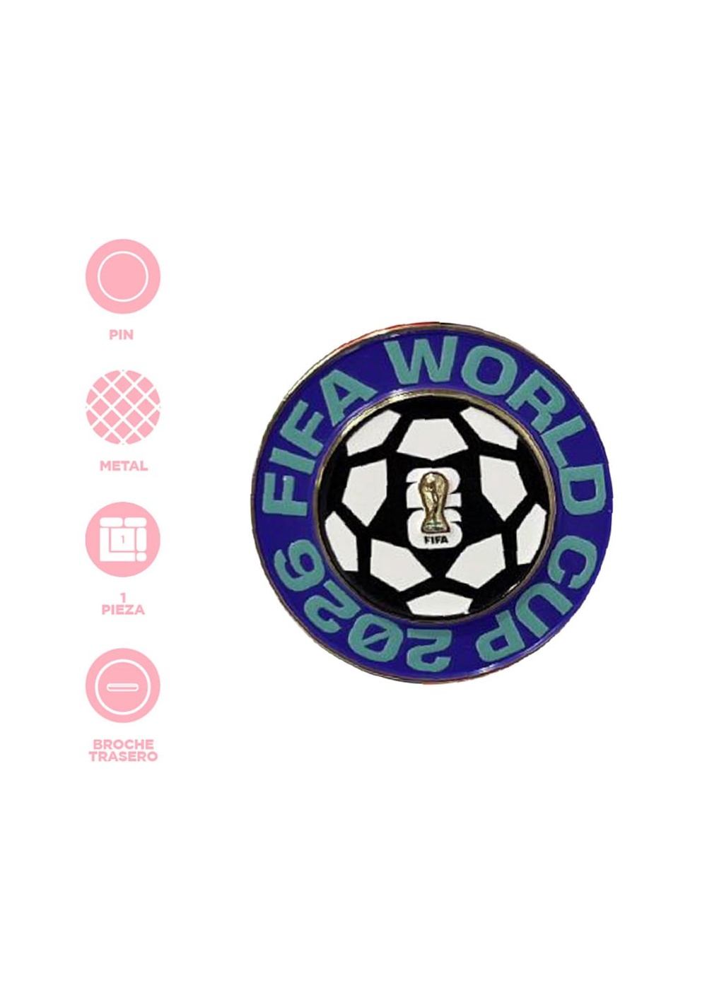 Insignia Metálica Colección Copa Mundial 2026 Fifa Miniso Unisex - Vista 3